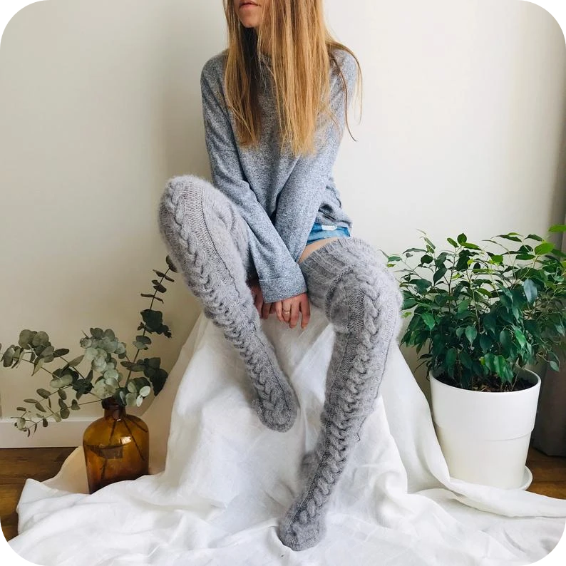 FuzzySoxy™ Comfiest Thigh High Socks